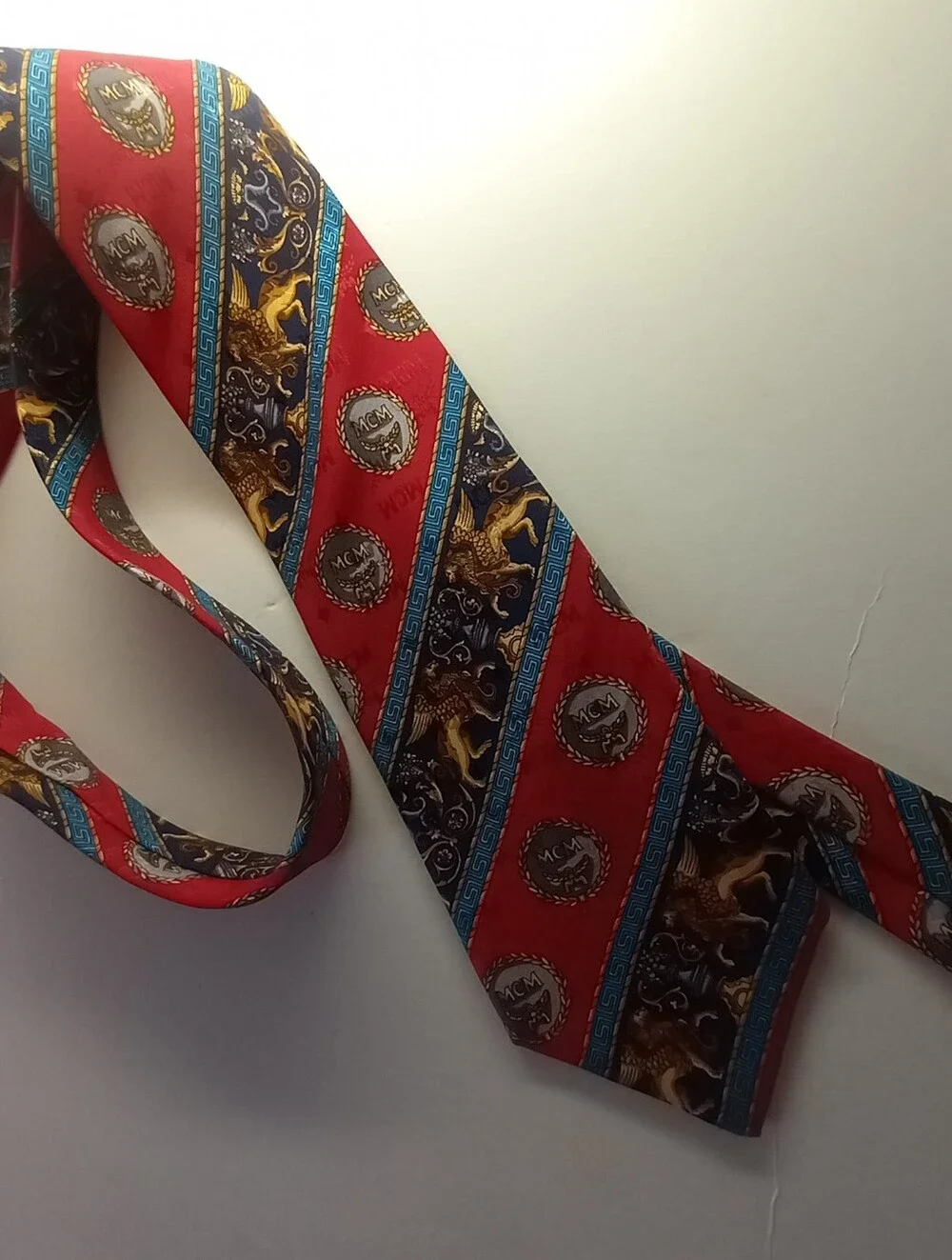 Vintage. M C M silk Tie